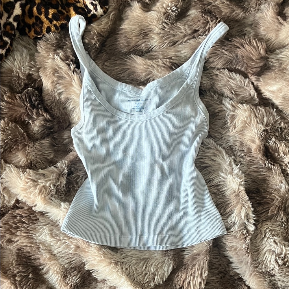 Brandy Melville Light Gray Ribbed Camisole